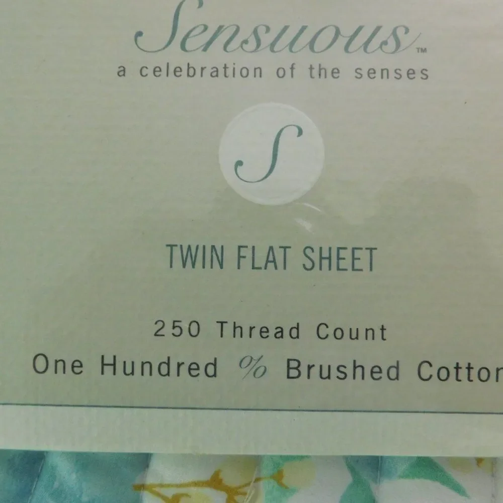 NEW Wamsutta Elite Sensuous Ivory Twin‎ Flat Sheet 250 TC Brushed Cotton Milk